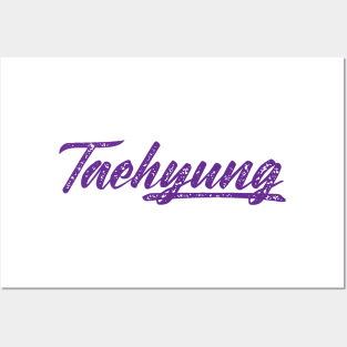 BTS Taehyung name typography Posters and Art